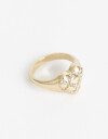 Anillos Medianos y Grandes Strass Anillo Corazón Strass - Dorado