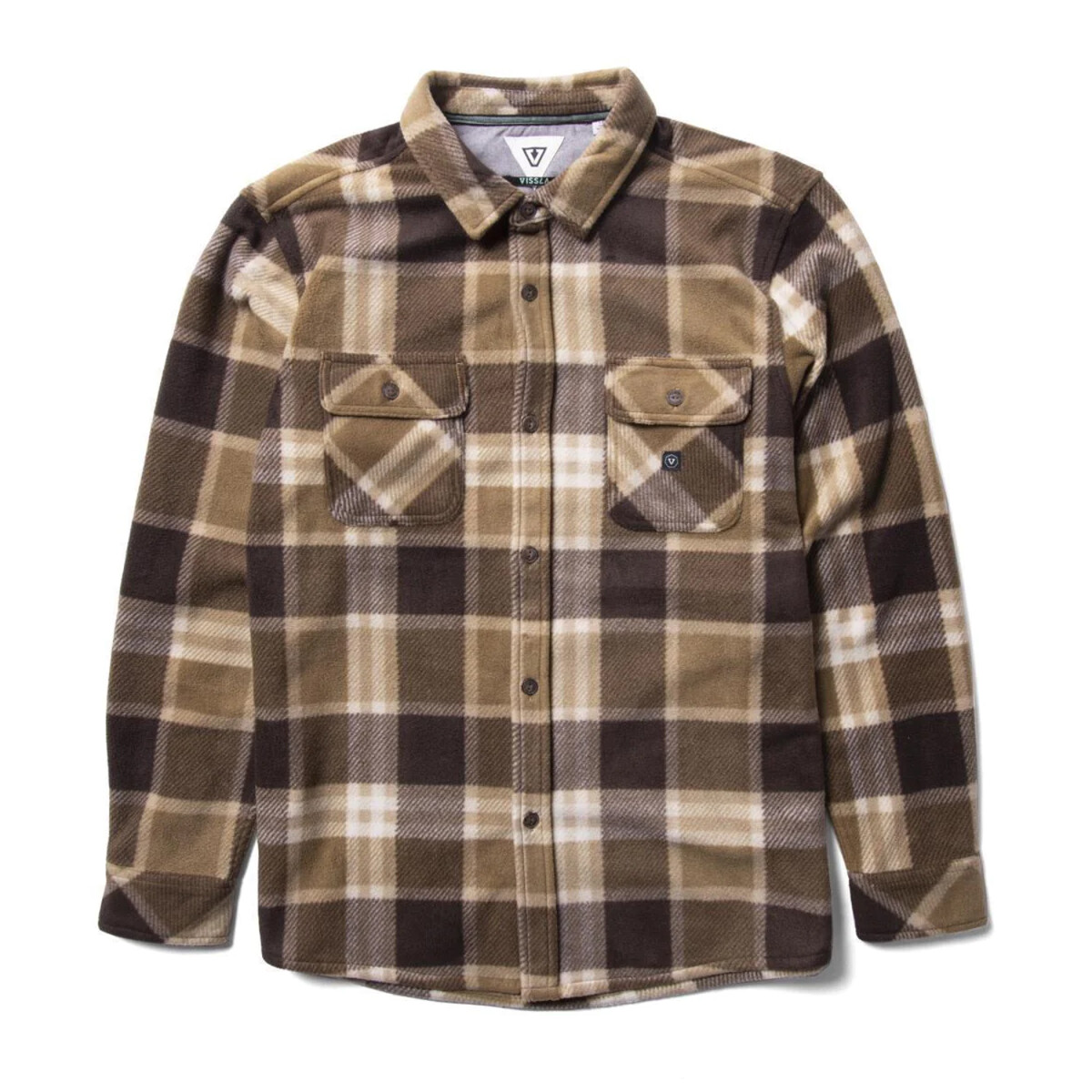 Camisa Vissla Eco-Zy Ls Polar Flannel Marrón 