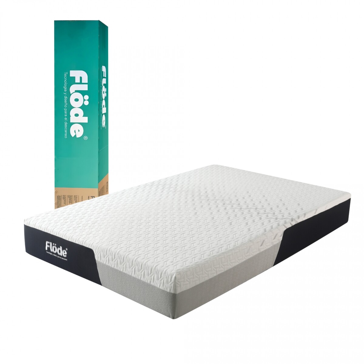Colchón 1 1/2 Plaza en Caja Espuma Viscoelástica - Flöde Premium 