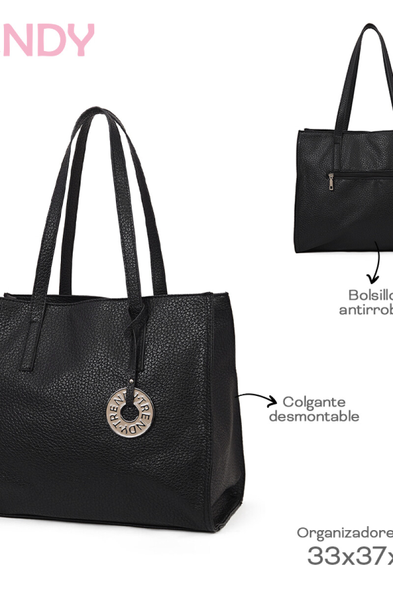 Bolso shopper Negro