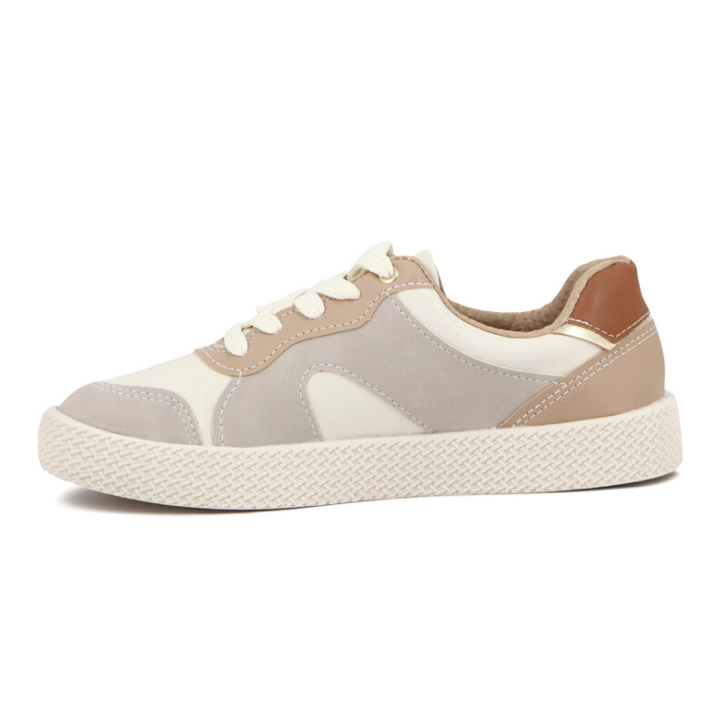 Beira Rio Deportivo Acordonado Mujer Blanco-beige