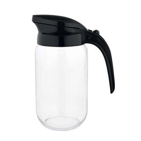 Jarra de Vidrio 1500Ml con Tapa y Asa Plásticas Beluga Renga Negro