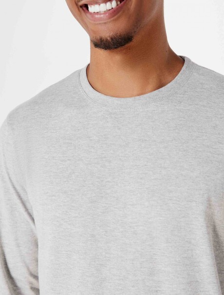 CAMISETA BÁSICA MANGA LARGA GRIS