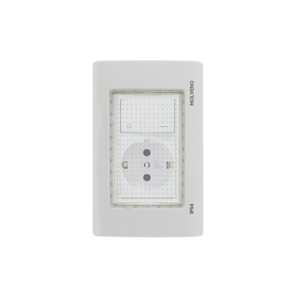 Conj. plaq. estanca con schucko y bipolar blanco - M47140 