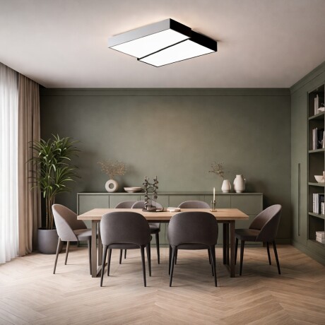 Plafón led moderno rítmico, blanco y negro 24w - 40 cm Plafón led moderno rítmico, blanco y negro 24w - 40 cm