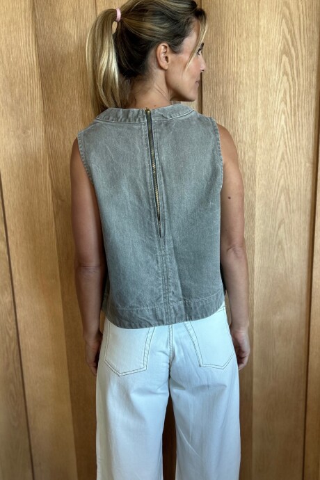 Chaleco Cadaqués Denim Taupe