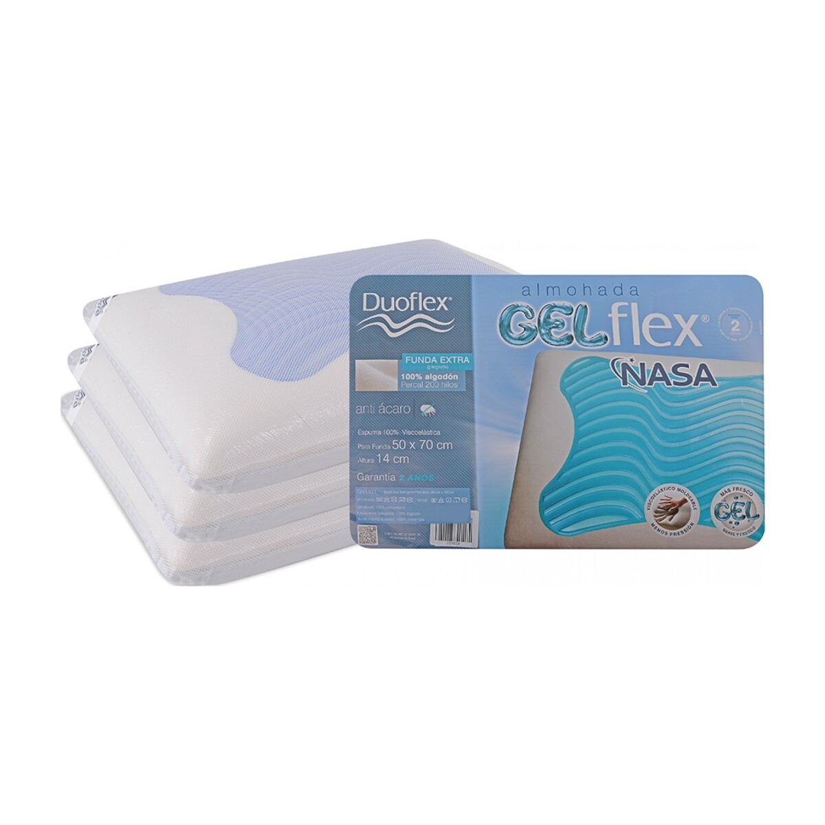 ALMOHADA - VISCOELASTICA BLANCO GEL FLEX GN1101 