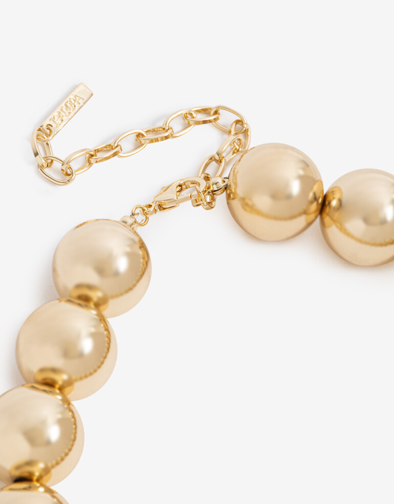 Collares Cortos Metal Collares Cortos, Metal Balls - Dorado