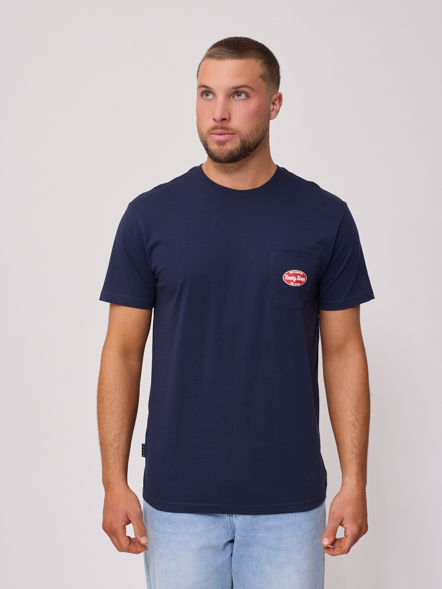 T-SHIRT ZEPHYR RUSTY - Navy 
