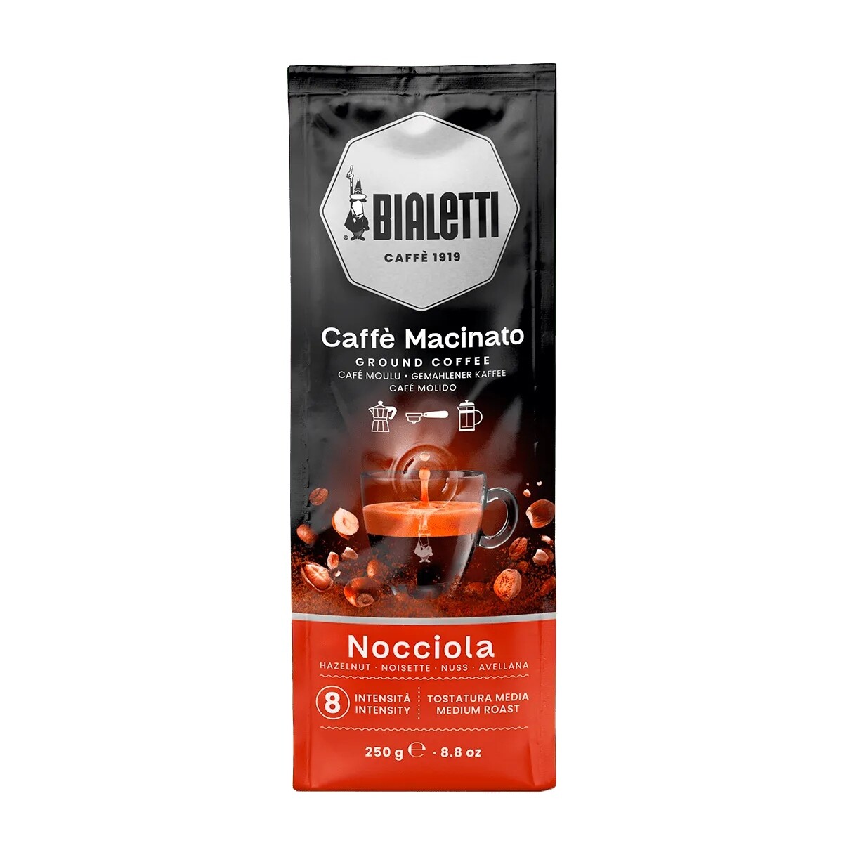 Café Molido Bialetti Avellana 250 grs. 