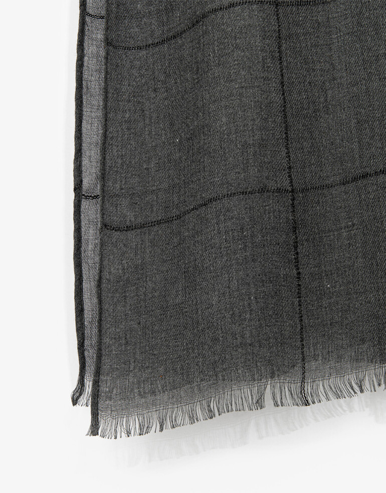Pashminas Special Price Pashmina A Cuadros - Negro