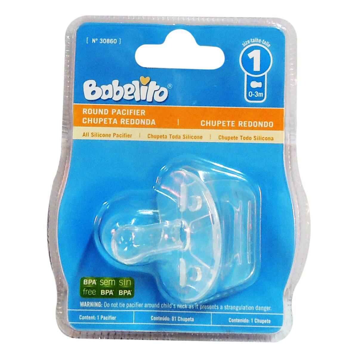 BABELITO CHUPETE N°1 REDONDO SILIC.TRASP 