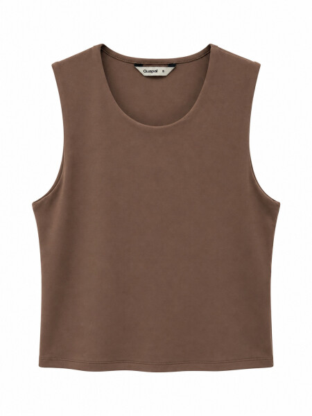MUSCULOSA BELT CHOCOLATE