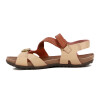 Country Sandalia Casual Cuero Tiras Combinada Cruzadas C/hebilla Rosado-multicolor