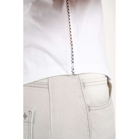 Musculosa Algodón Peinado Blanco