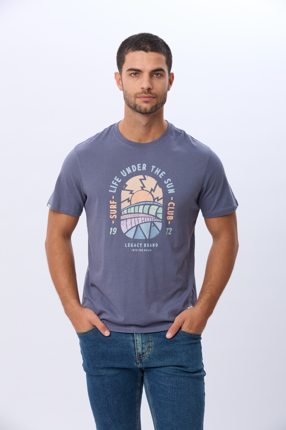 REMERA ESTAMPADA DE ALGODÓN Indigo