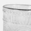 VASO VIDRIO LABRADO 250ML BDE PLATEDO 10X8CM SOLES Unica