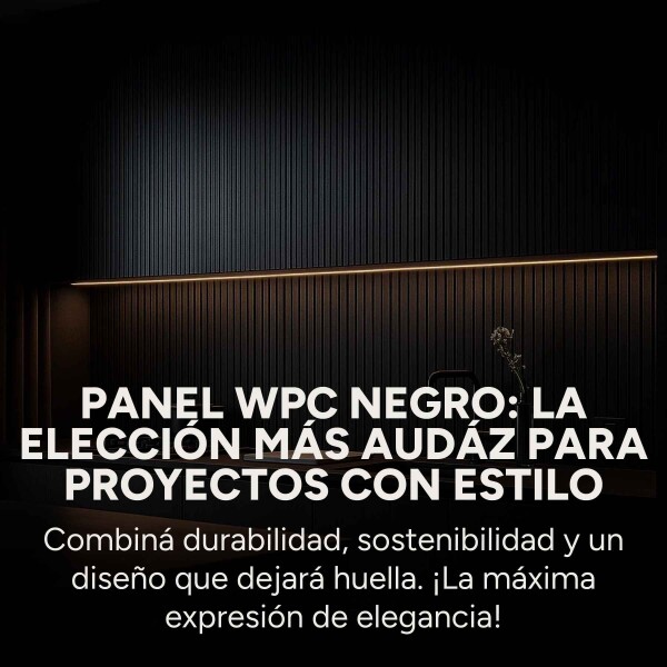 Pack x50 Wpc Simil Madera Wall Panel Lambrin 2.90x16.7 Color Negro