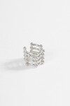 Earcuff cuádruple plateado