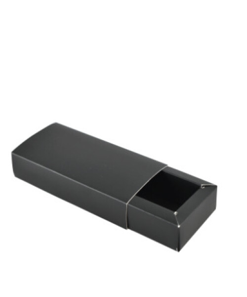Caja bombones 6x12x2,5 cm. (3 bombones) NEGRO