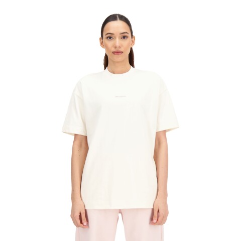 Remera New Balance de Dama - Athletics - WT33557GIE BEIGE