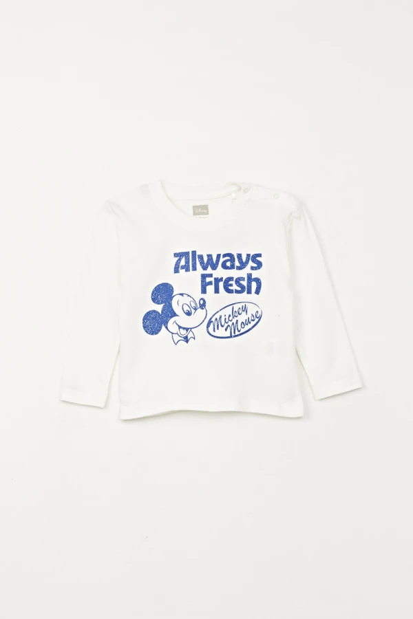 Remera básica estampada Crudo