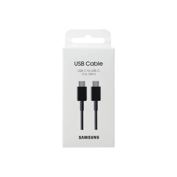 Cable original Samsung Tipo-C a Tipo-C 1.8 metros color negro Cable Original Samsung Tipo-c A Tipo-c 1.8 Metros Color Negro