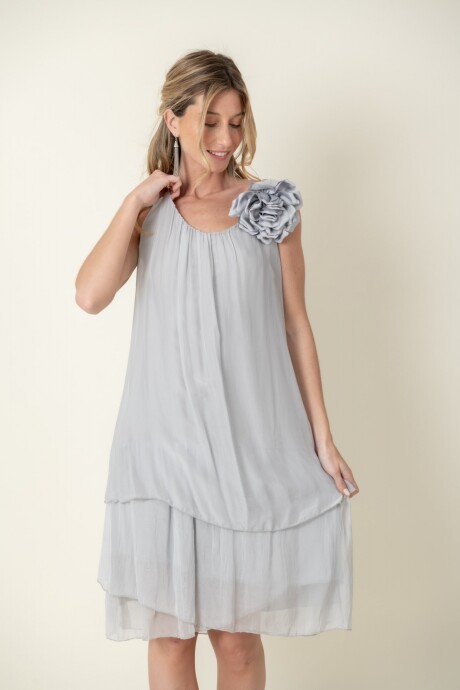 VESTIDO AMAPOLA Gris claro