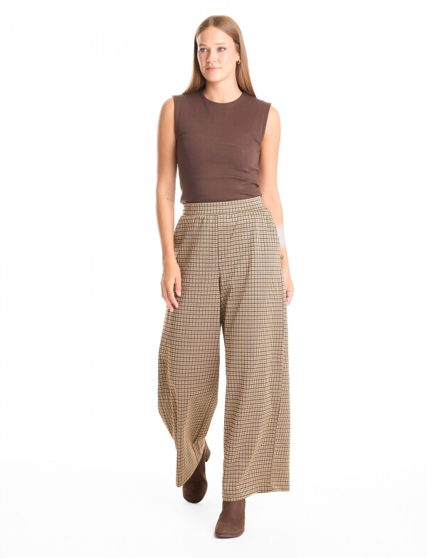 Pantalon Pull On Gales MARRON/MULTI