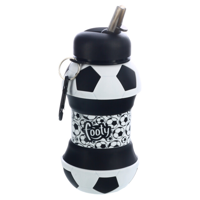 Caramagnola Footy Botellita de Silicona Pelota Negro - Blanco