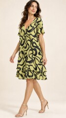 VESTIDO LUAN ESTAMPADO AMARILLO-AZUL