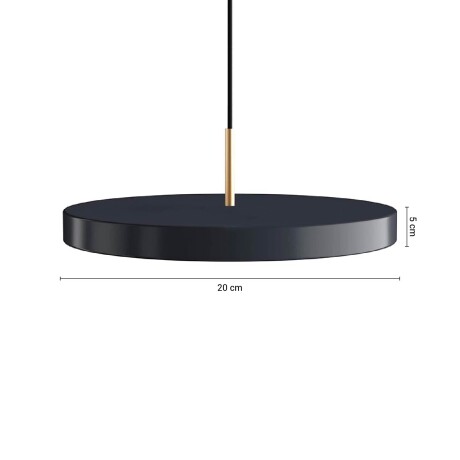 ACPF200 Luminaria LED Colgante Florence 12W Pequeña Negra