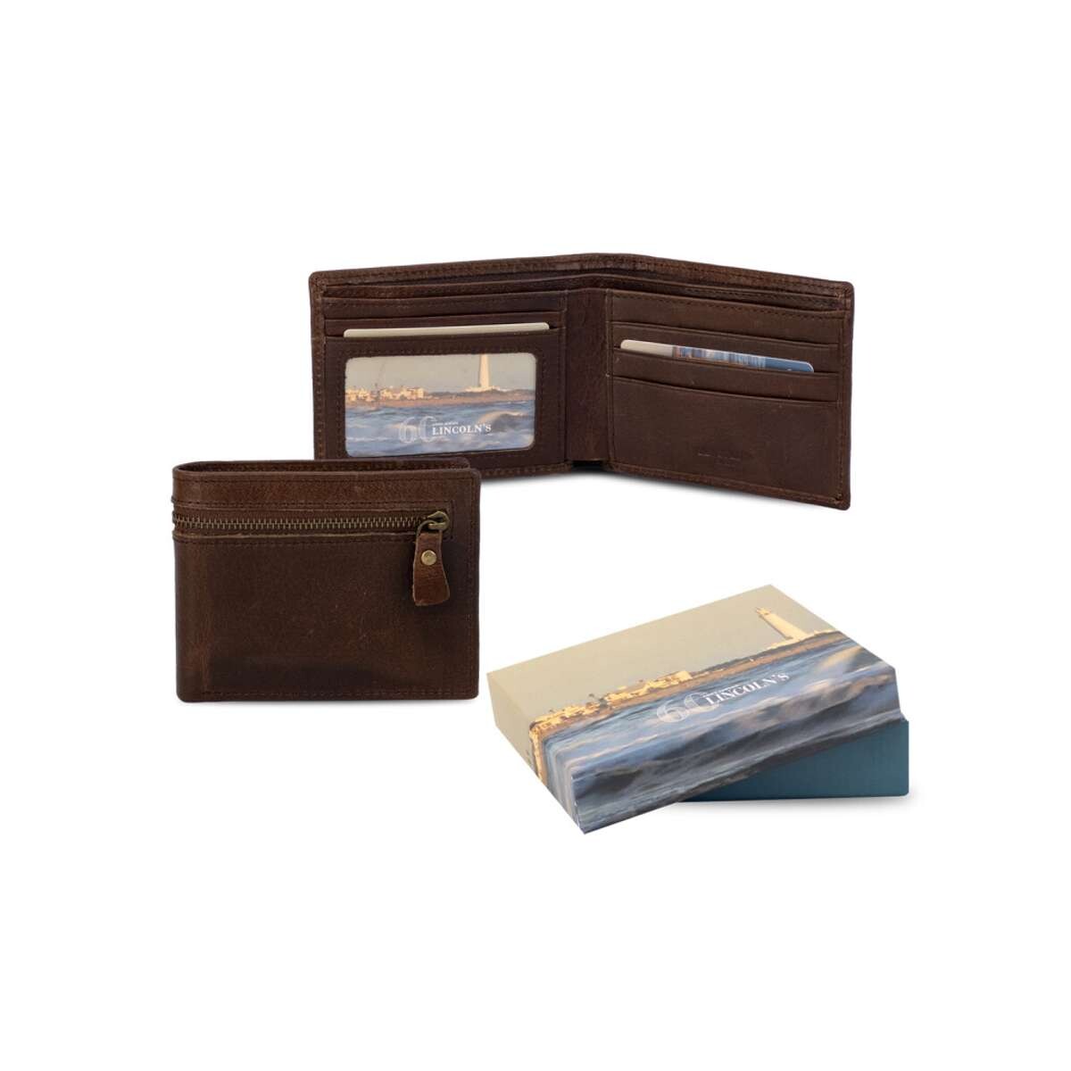 Billetera Cuero Woolf - Caoba 