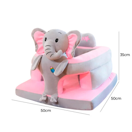 Sillón Puff Infantil Animales Felpa Asiento Corral Elefante