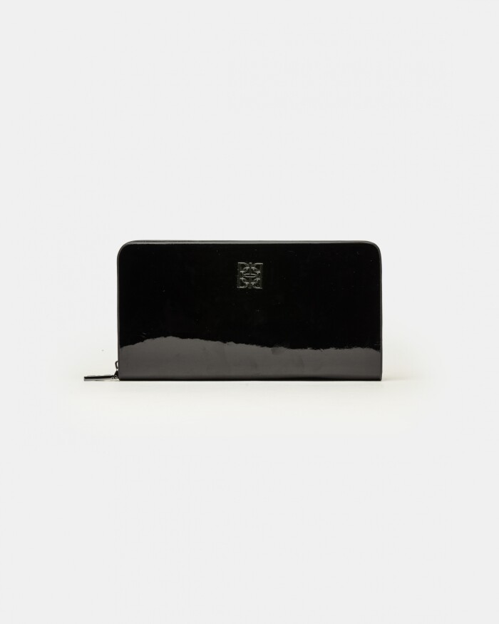 Billetera Mint en efecto cuero Negro