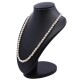 Collar de perlas de cultivo y broche oro 18 k blanco con brillantes. Collar de perlas de cultivo y broche oro 18 k blanco con brillantes.