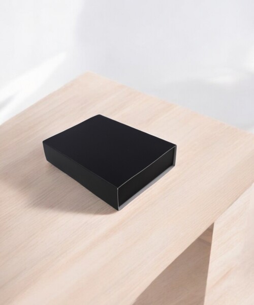 Caja eco 13 tipo caja fosforo 10x14x3 cm. NEGRO