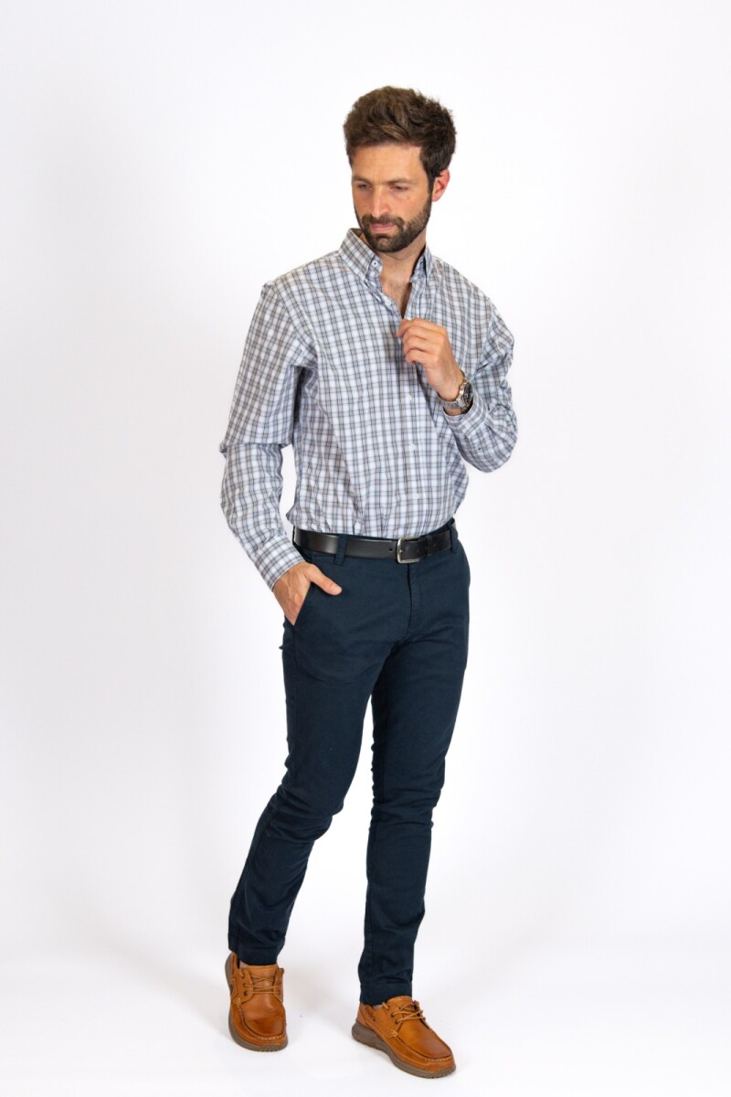 Camisa Escocesa Brixton Azul