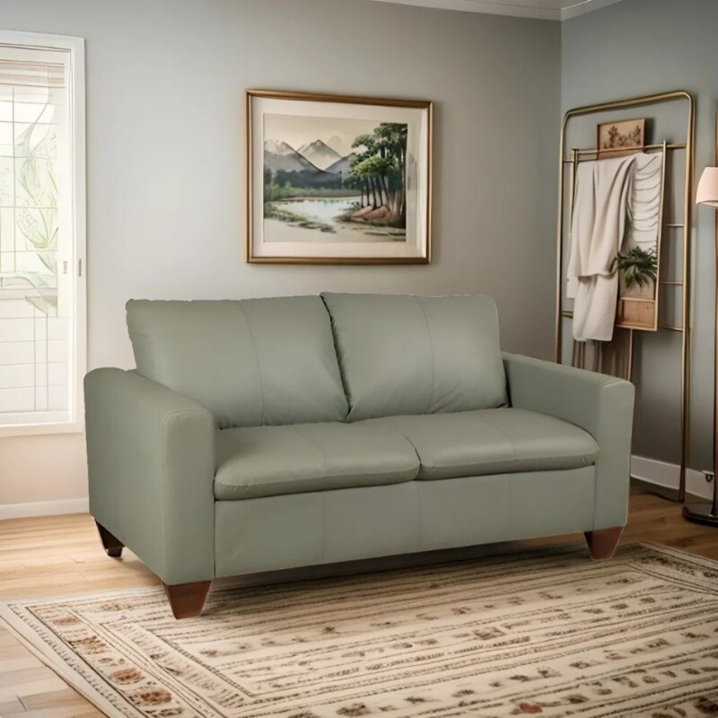 SOFA 100% CUERO - MODELO BLANC - 2 CUERPOS - COLOR MENTA SOFA 100% CUERO - MODELO BLANC - 2 CUERPOS - COLOR MENTA