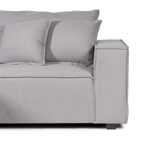 Sofá Modular Maia (3 módulos) - Tela Microfibra 12074 (Gris)