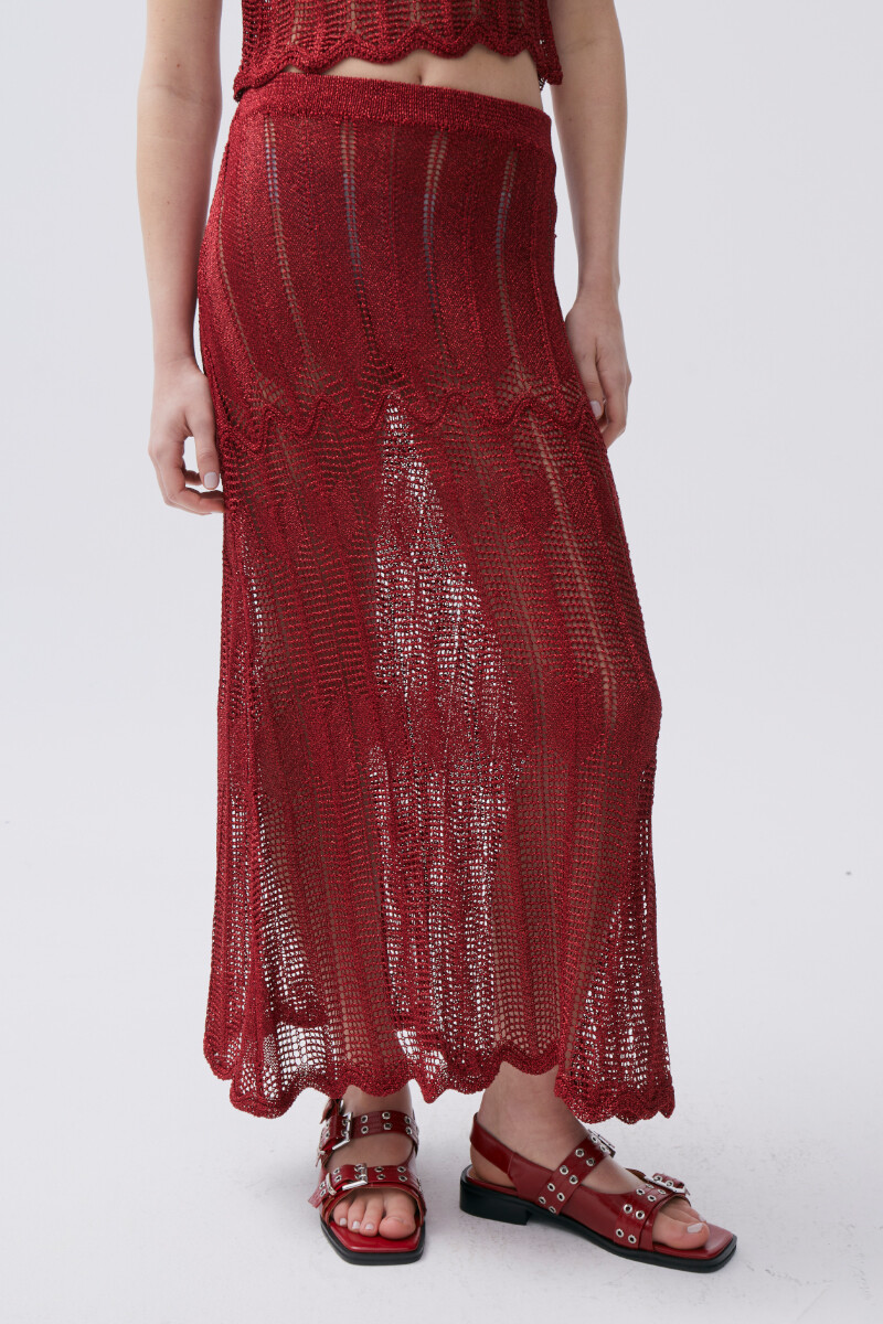 Falda Cherry Rojo