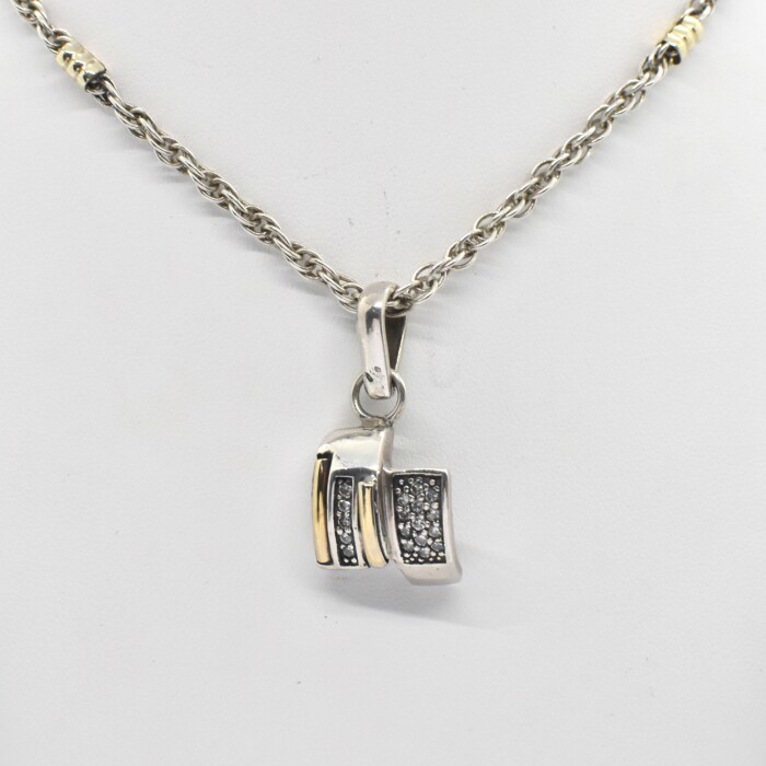 Colgante en Oro y Plata con Zirconias Colgante en Oro y Plata con Zirconias