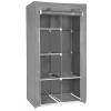 Ropero de 6 Estantes Desmontable de Caño y Tela TNT 105x45x175 Gris