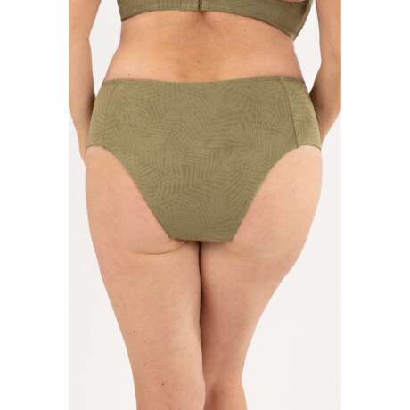 Bombacha alta desire textura Hojas textura oliva