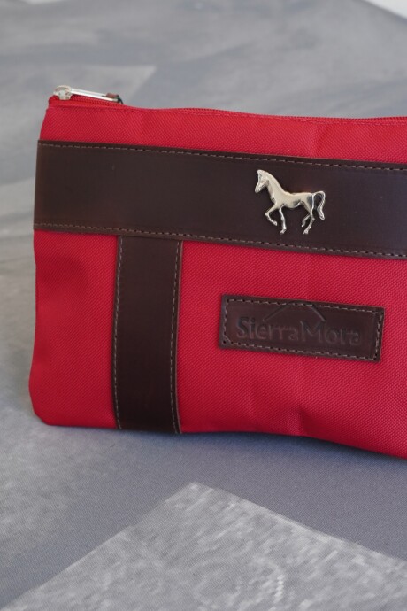 Sobre Cartuchera Mustang Chocolate / Rojo