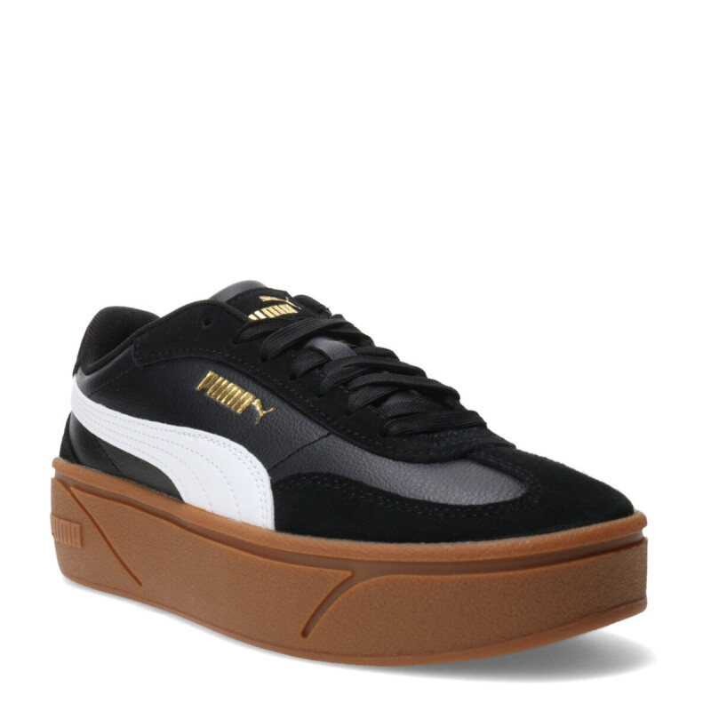 Championes de Mujer Puma Club II Era Plataforma Negro - Blanco