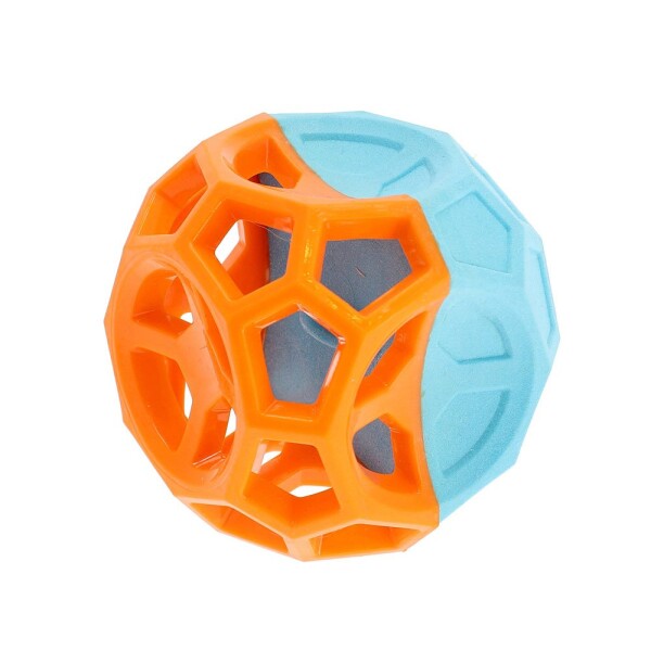 Juguete Pelota Rellenable Perro Con Sonido Resistente Morder Variante Color Naranja