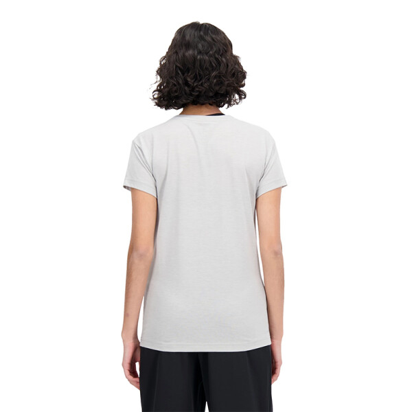 Remera New Balance Relentless Heathertech Gris