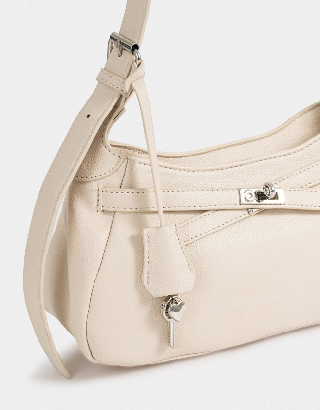 Bandoleras Bandolera Con Charm - Blanco Crudo