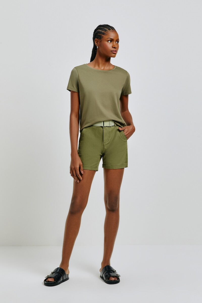 SHORTS FEM - OLIVA MEDIO 